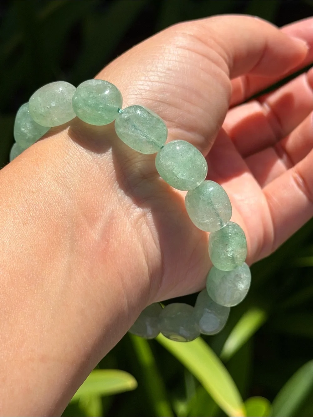 12mm green aventurine crystal gemstone bracelet 2231